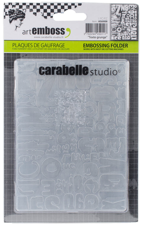 Carabelle Studio Embossing Folder-Texte Grunge