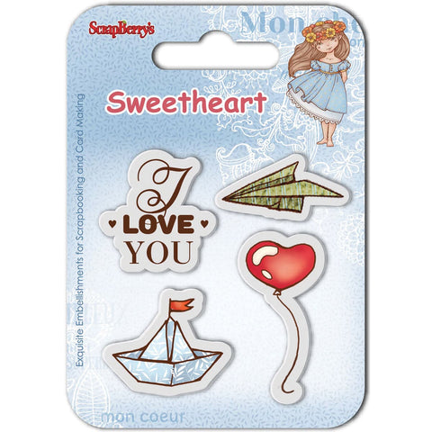 ScrapBerry's Sweetheart Clear Stamps 2.7"X2.7"-Boats & Balloons