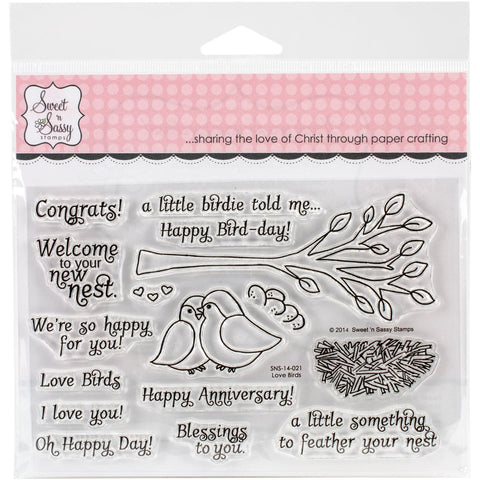Sweet 'n Sassy Clear Stamps 4"X6"-Love Birds