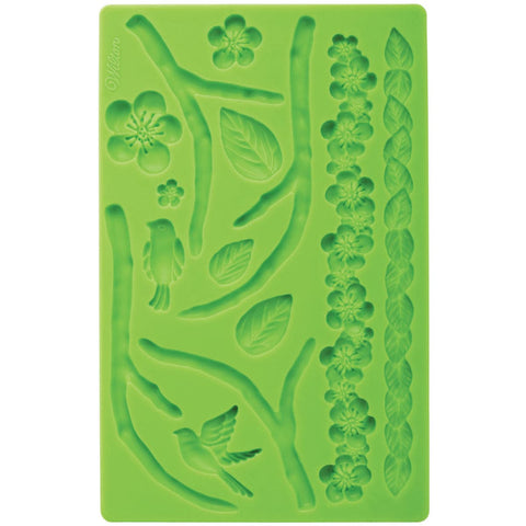 Fondant & Gum Paste Silicone Mold 5.7"X10.6"-Nature