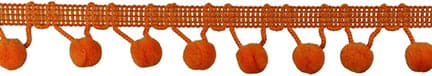 Deco Trims Ball Fringe Trim 1-3/8"X18yd-Orange