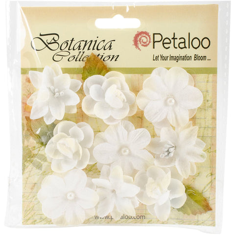Botanica Baby Blooms 1.25" 9/Pkg-White