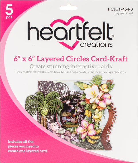 Heartfelt Creations Layered Card-Kraft W/Circles