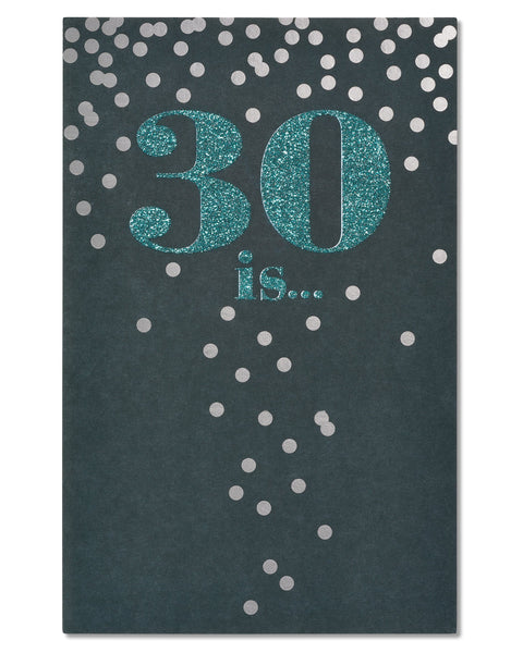 Greeting Card-Confetti 30th Birthday
