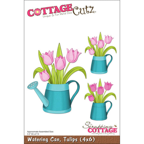 CottageCutz Die-Watering Cans, Tulips 3.3"X4"