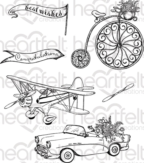 Heartfelt Creations Cling Rubber Stamp Set-Young At Heart