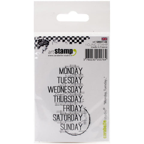 Carabelle Studio Cling Stamp 2.75"X3.75"-Monday, Tuesday...