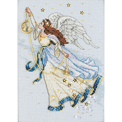 Dimensions Gold Petite Counted Cross Stitch Kit 5"X7" -Twilight Angel (16 Count)
