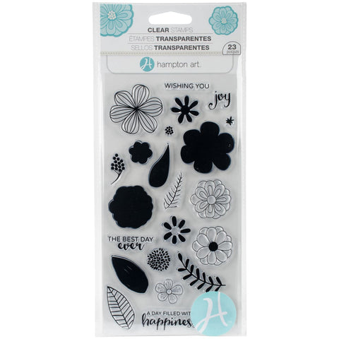 Hampton Art Layering Clear Stamps 4"X8"-Flower Joy
