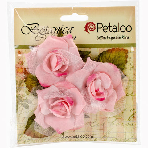 Botanica Fairy Rose Buds 1.75" 3/Pkg-Soft Pink