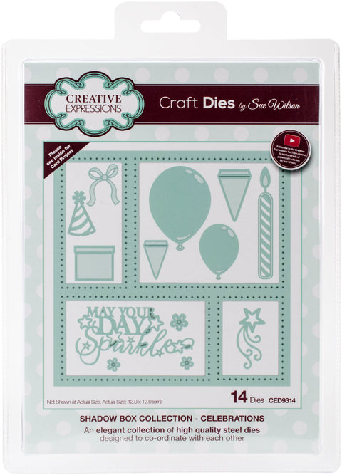 Creative Expressions Craft Dies By Sue Wilson-Shadow Box-Celebrations