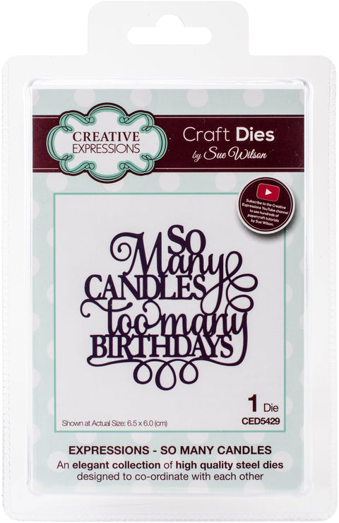 Creative Expressions Craft Dies By Sue Wilson-Expressions-So Many Candles