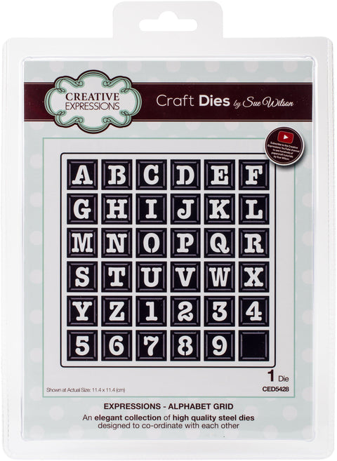 Creative Expressions Craft Dies By Sue Wilson-Expressions-Alphabet Grid