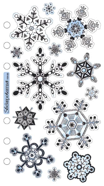 Sticko Vellum Stickers-Snowflakes