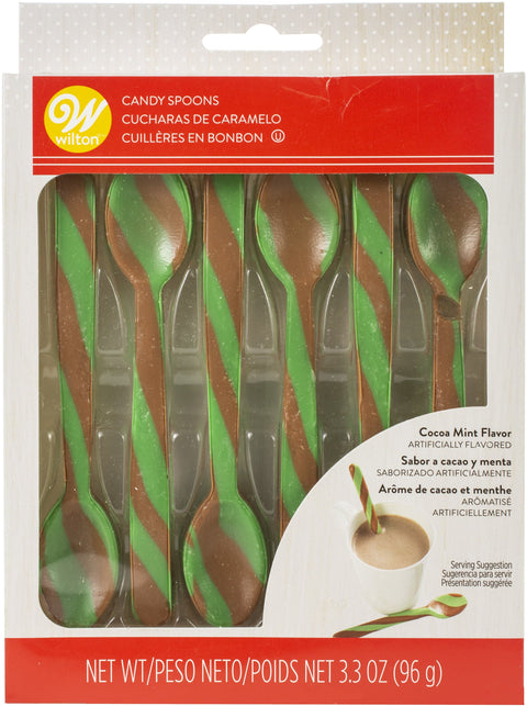 Flavored Candy Spoons 6/Pkg-Mint Chocolate