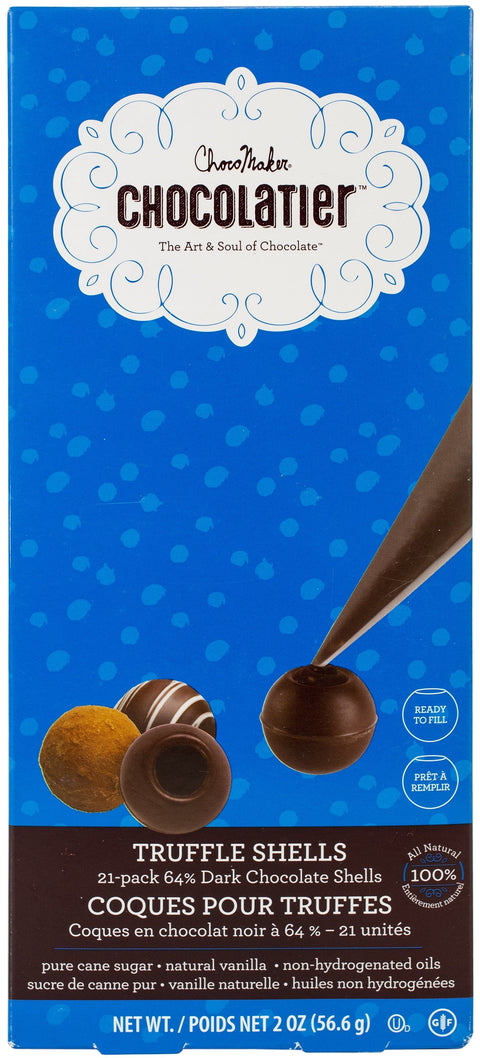 ChocoMaker(R) Chocolatier(TM) 100% Natural Premade Shells-64% Dark Chocolate