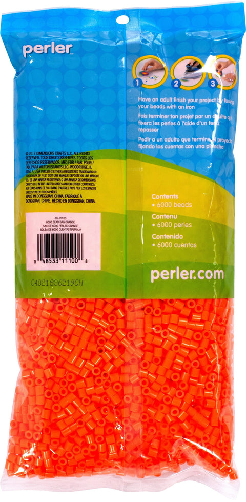 Perler Beads 6,000/Pkg-Orange