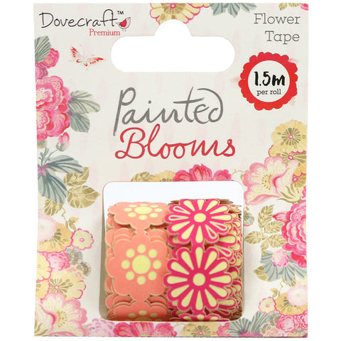 Dovecraft Painted Blooms Lace Tape 1.5m 2/Pkg-