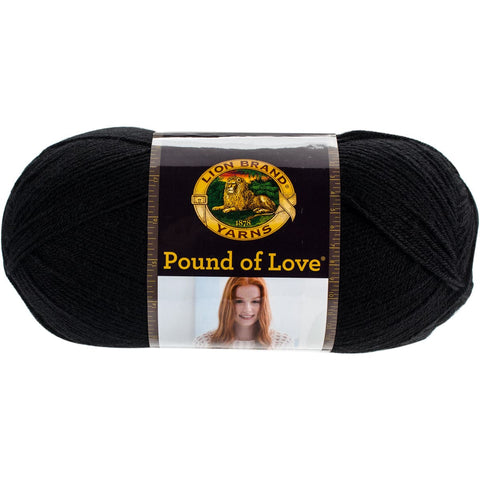 Lion Brand Pound Of Love Baby Yarn-Black