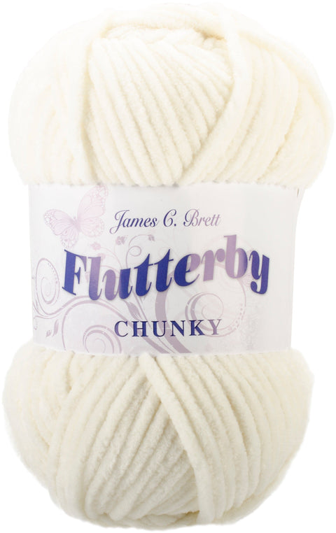 James C. Brett Flutterby Chunky Yarn-Cream