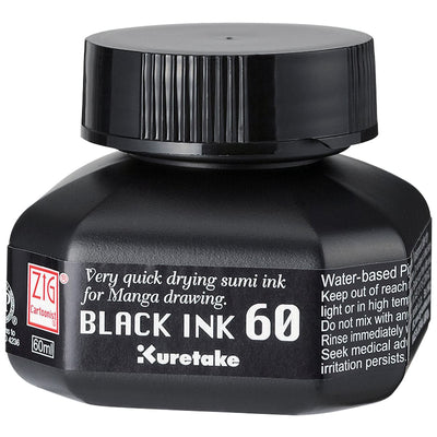 ZIG Cartoonist Pen Ink 60ml-Black