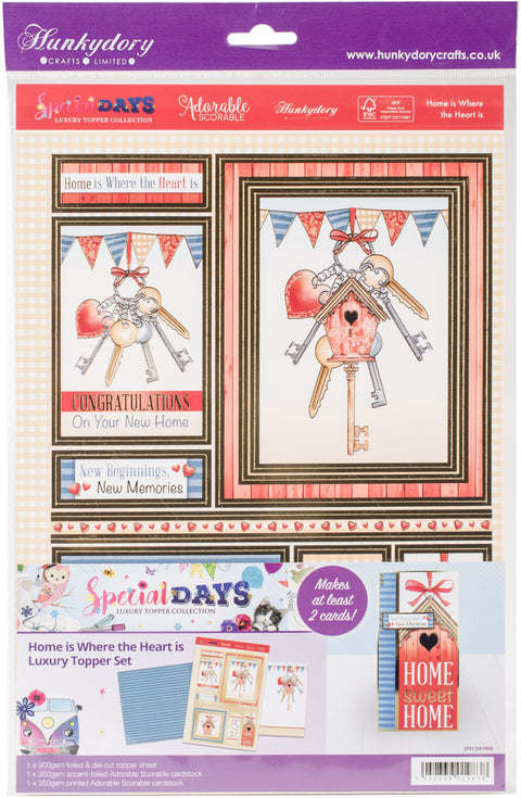 Hunkydory Special Days A4 Topper Set-Home Is Where The Heart Is