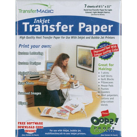 Transfer Magic Ink Jet Transfer Paper 8.5"X11" 7/Pkg-