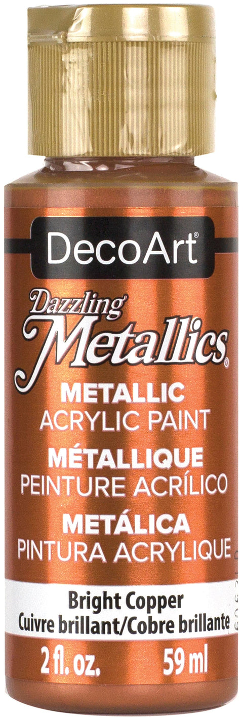DecoArt Dazzling Metallics Acrylic Paint 2oz-Bright Copper