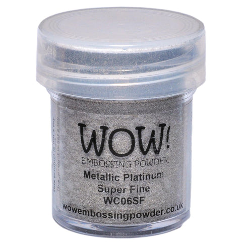 WOW! Embossing Powder Super Fine 15ml-Platinum