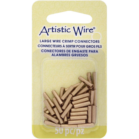 Artistic Wire Large Wire Crimp Connectors -Brass 14 Gauge 50/Pkg