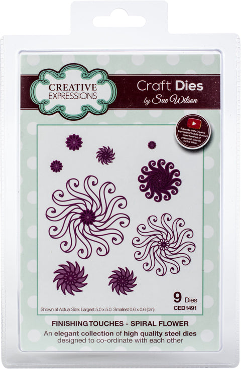 Creative Expressions Craft Dies By Sue Wilson-Finishing Touches-Spiral Flower
