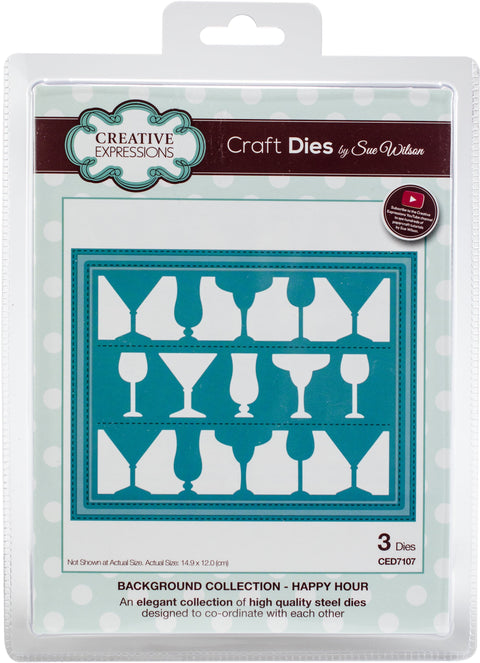 Creative Expressions Craft Dies By Sue Wilson-Happy Hour Background