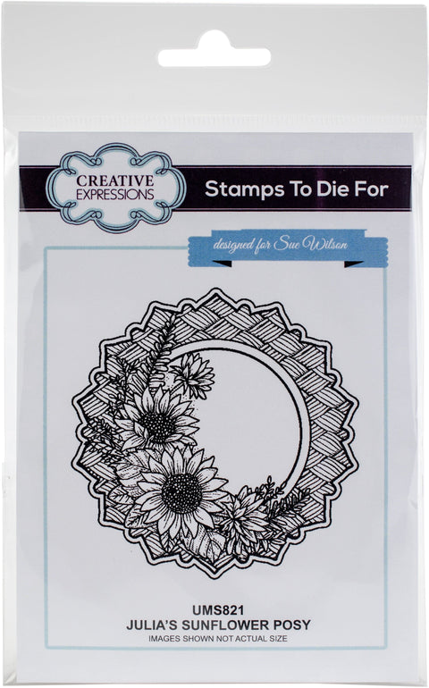 Creative Expressions Stamps To Die For By Sue Wilson-Julia's Sunflower Posy