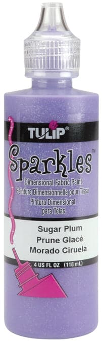 Tulip Dimensional Fabric Paint 4oz-Sparkles - Plum