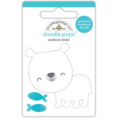 Doodlebug Doodle-Pops 3D Stickers -At The Zoo Patrick Polar Bear