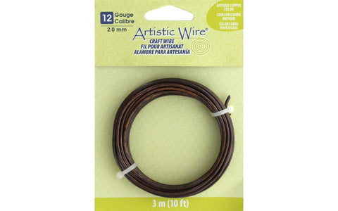Artistic Wire 12Ga Tarnish Resistant AntCoppr 10ft
