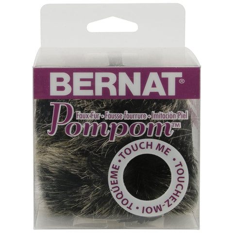 Bernat Faux Fur Pompom 1/Pkg-Black Mink