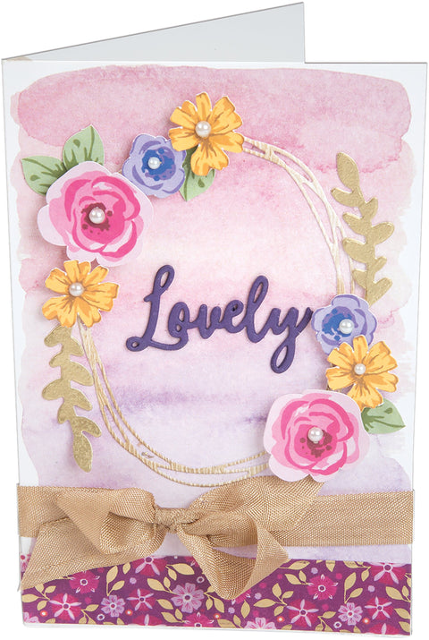 Sizzix Framelits Die & Stamp Set By Lindsey Serata-Layered Flowers