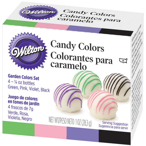Candy Colors .25oz 4/Pkg-Pink, Green, Violet & Black
