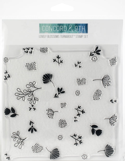 Concord & 9th Clear Stamps 6"X6"-Lovely Blossoms Turnabout