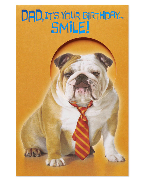 Greeting Card-Funny Bulldog Birthday for Dad