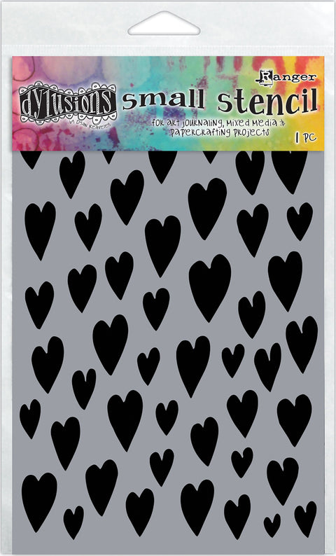 Dyan Reaveley's Dylusions Stencils 5"X8"-Love Hearts