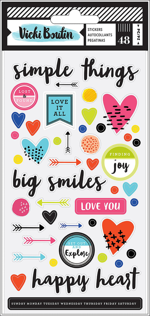 Vicki Boutin Field Notes Puffy Stickers-Icons & Phrases