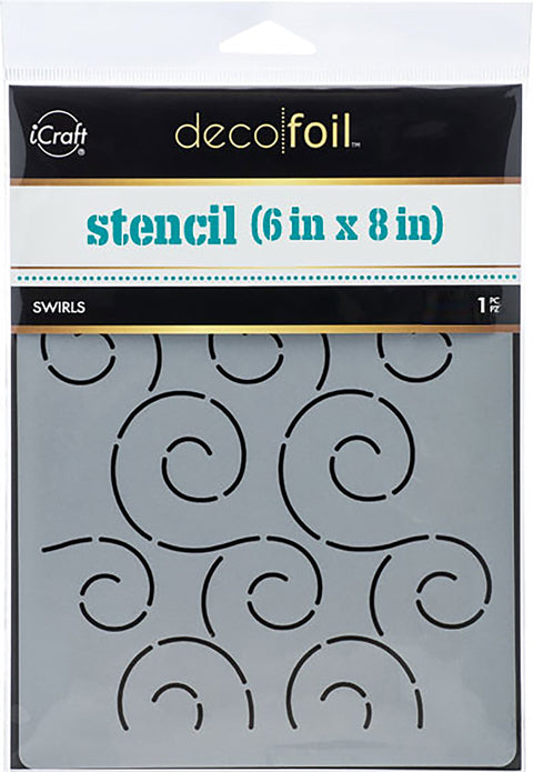 Deco Foil Designer Stencil 6"X8"-Swirls