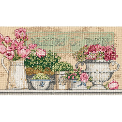 Dimensions Counted Cross Stitch Kit 14"X8"-Flowers Of Paris (14 Count)