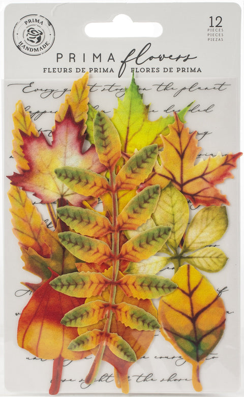 Prima Marketing Fabric Leaves 12/Pkg-Autumn Maple