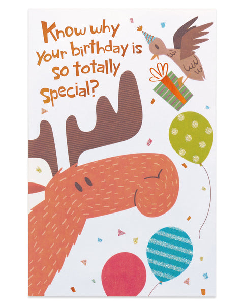 Greeting Card-Moose Birthday