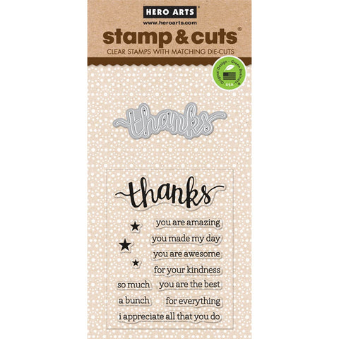 Hero Arts Stamp & Cut-Thanks
