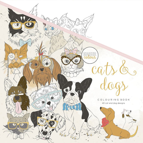KaiserColour Perfect Bound Coloring Book 9.75"X9.75"-Cats & Dogs