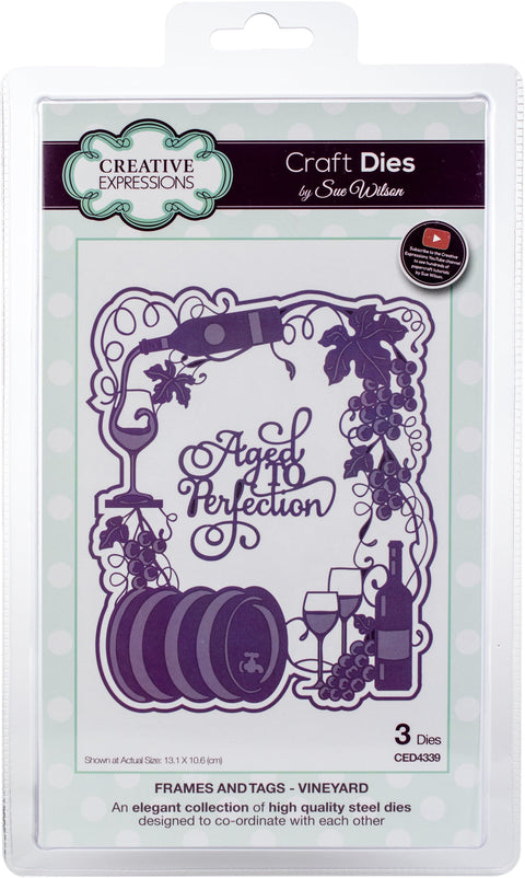 Creative Expressions Craft Dies By Sue Wilson-Frames & Tags-Vineyard